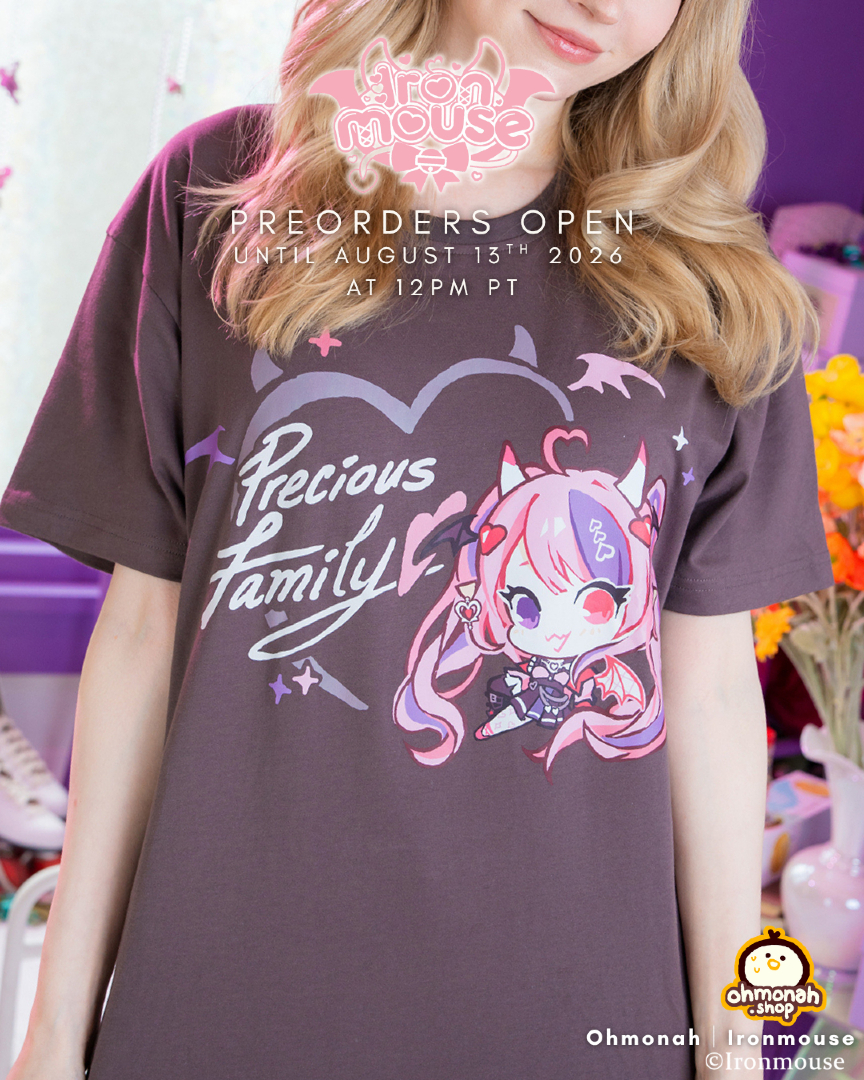 ohmonah | Ironmouse Precious Family Tshirt now open for pre-orders