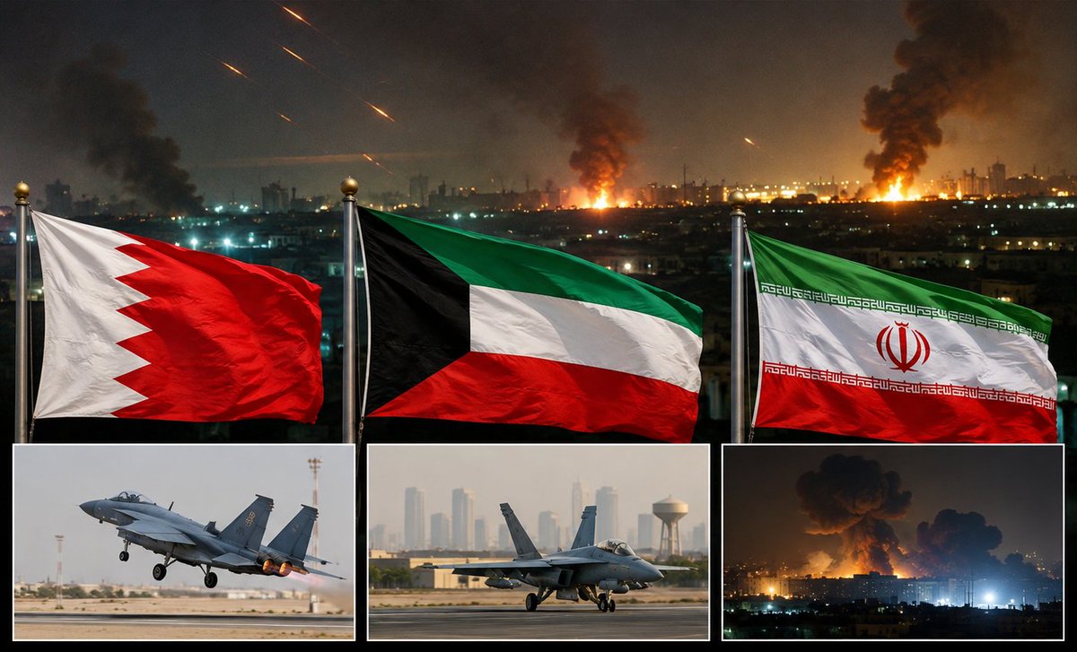 GP_Geo_Politics's tweet photo. 🚨 BREAKING: 🇧🇭🇰🇼

Bahrain and Kuwait are said to have secretly carried out strikes against Iran, marking what is described as their first direct retaliatory attack, According to a Wall Street Journal report https://t.co/wZd39X0aqj