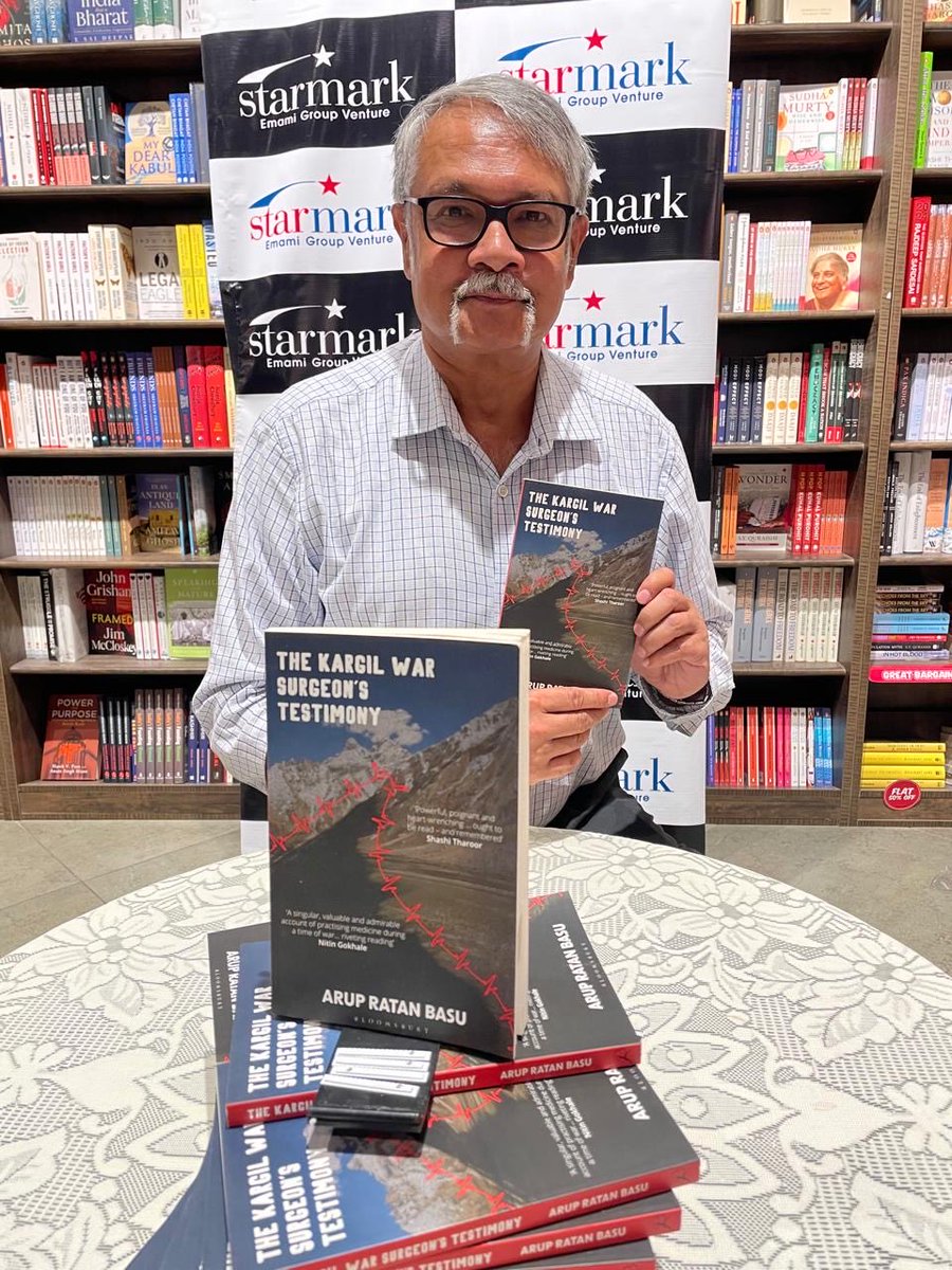 srinjoyc1's tweet photo. Colonel Arup Basu (Retd.) was in Kargil during the 1999 war, and it was a pleasure to meet him there, during those difficult moments, and interact with him. His book is remarkable; well-written and full of interesting insights. Quite an effort. Congratulations, Colonel sahab. https://t.co/CQSL5Ij5se