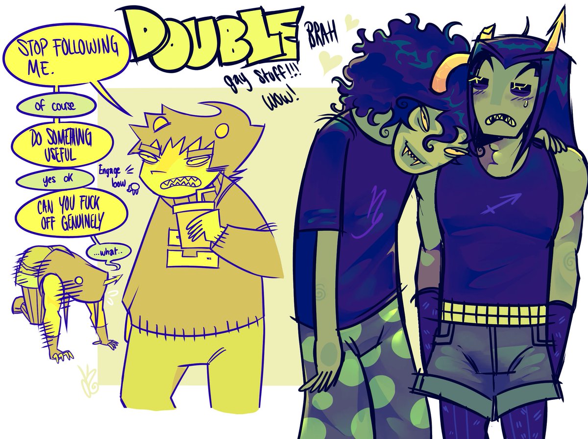 KandyKatzz's tweet photo. "gh..ghhg... Equius.... Pleek..... Equigam or Equikat..... for bonus points..." -> Okaaayyy 🫡🫡🫡 I don't really like This drawing and Honestly I Still can't draw Equius but I hope this is satisfactory Anon😁😁
#homestuck #karkatvantas #gamzeemakara
> https://t.co/miQHemGg84 https://t.co/xggXwMhG0I