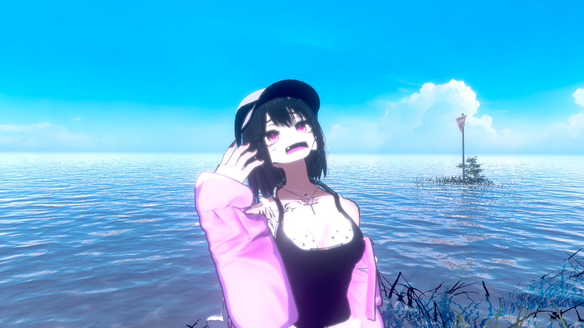 M0n0rin_VRChat's tweet photo. おはござsummer!! 夏の装いのSIUSIUちゃん改変した！！暑い日はカレーだねっ！#SIUSIU3D #VRChat https://t.co/43nac5POc9