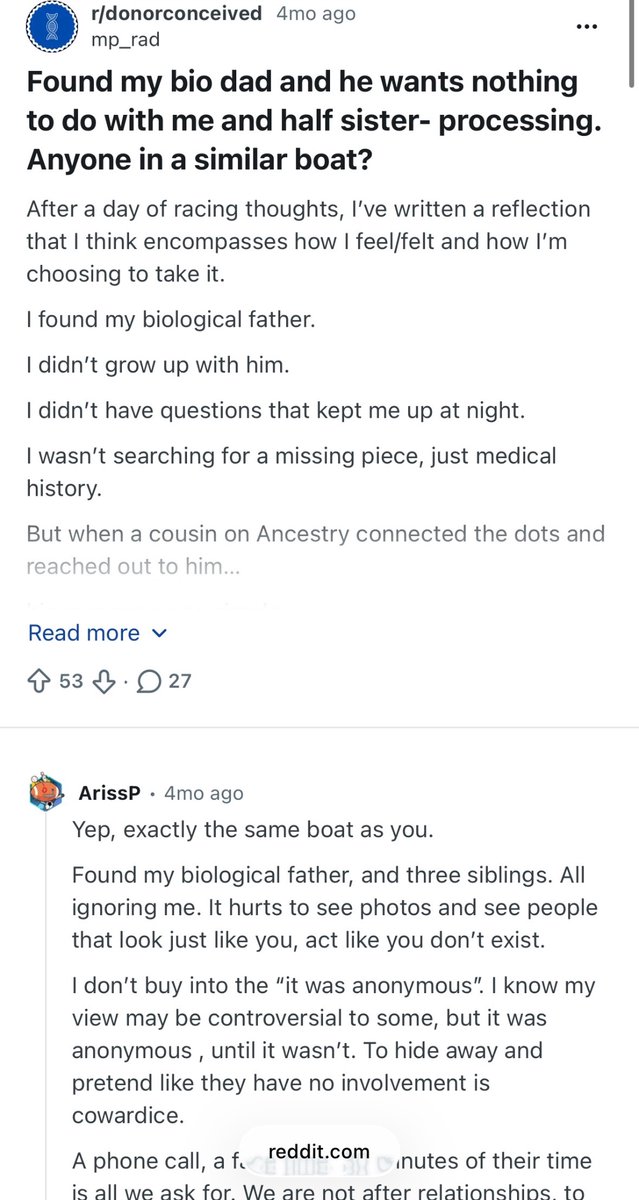 seonaclov's tweet photo. @MollsisBored What makes you think the reaction wouldn’t be the same if it were a sperm donor cruelly dismissing a child? Nonsense https://t.co/YpDhqbtCjN