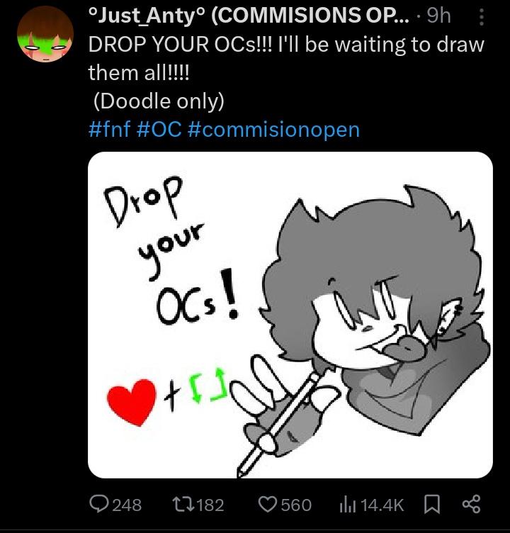 AntuanmegaYT's tweet photo. So officially, I’m closing the comments on the post.  
Honestly, I didn’t expect there to be so many . I thought it would just be like 10.  
But there are 248 ☠️  
Still, as I promised, I’ll try to draw all of them 😄 https://t.co/6RdVadTEzy