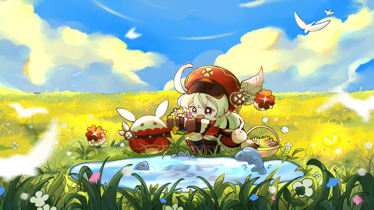alililielu's tweet photo. Summer and Klee ☀️

#genshinfanart #genshin #klee https://t.co/vu0xBKwxdf