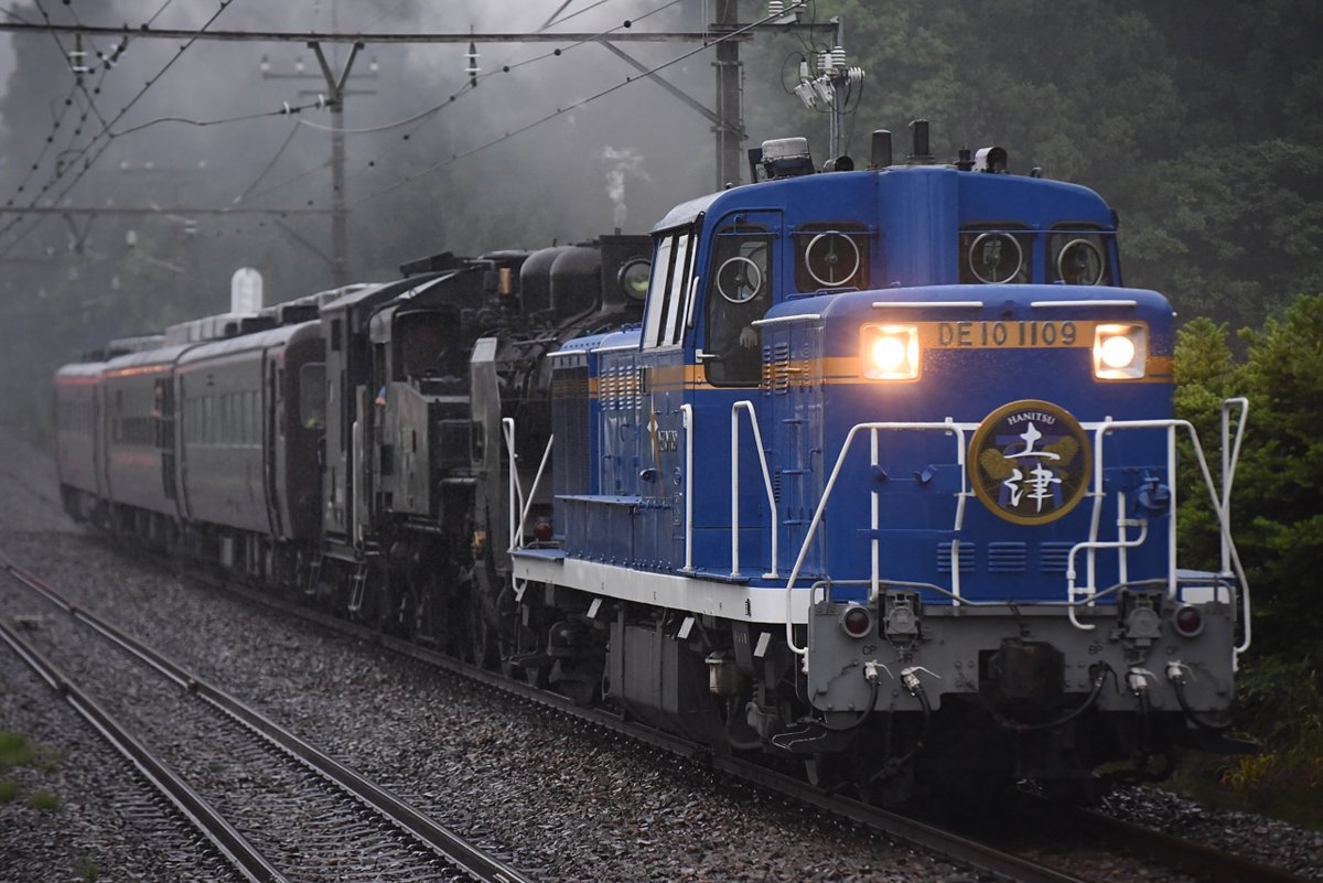 morikkuma2025's tweet photo. 2026/06/29
ＳＬ大樹『土津』
編成:DE10 1109+C11 325+ﾖ8634+12·14系3B
臨7392 鬼怒川温泉～東武ワールドスクウェアにて https://t.co/yuPEQvcvlu