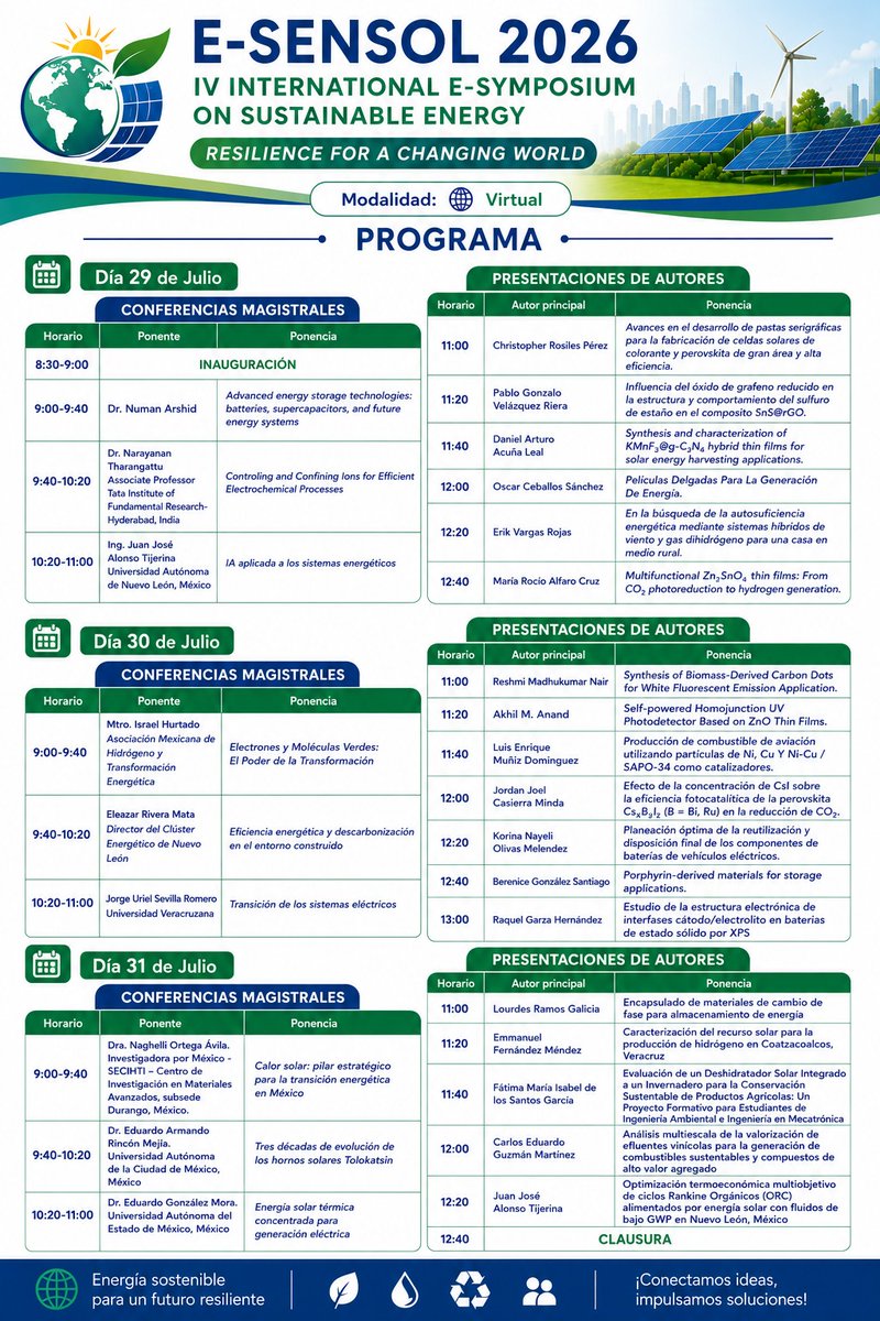 e_sensol's tweet photo. We're sharing the final program and list of posters.
You can still register as an attendee; you have until July 28th. We hope to see you there!!! ☀️⚡️🌊🌎📝https://t.co/1EE5lLHeY7 https://t.co/OptEb6TV0n