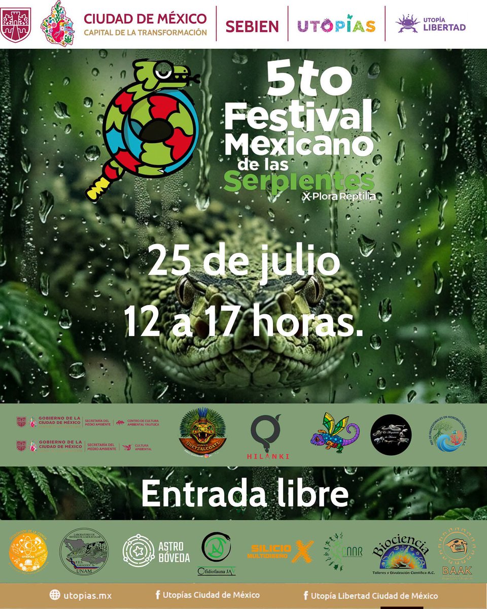 AleBk201's tweet photo. Una gran felicidad por la participación de la Red de Profesionales en Hidrobiología A.C. en el 5to Festival Mexicano de las Serpientes en la #JtopiaLibertad. https://t.co/VyF6wQEicR