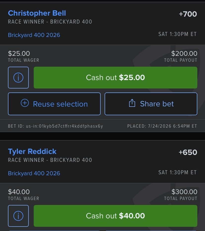 BenjiBob_in's tweet photo. YES I BET #NASCAR Too!! #BrickYard LFG!!!! https://t.co/HpdkCHKthK