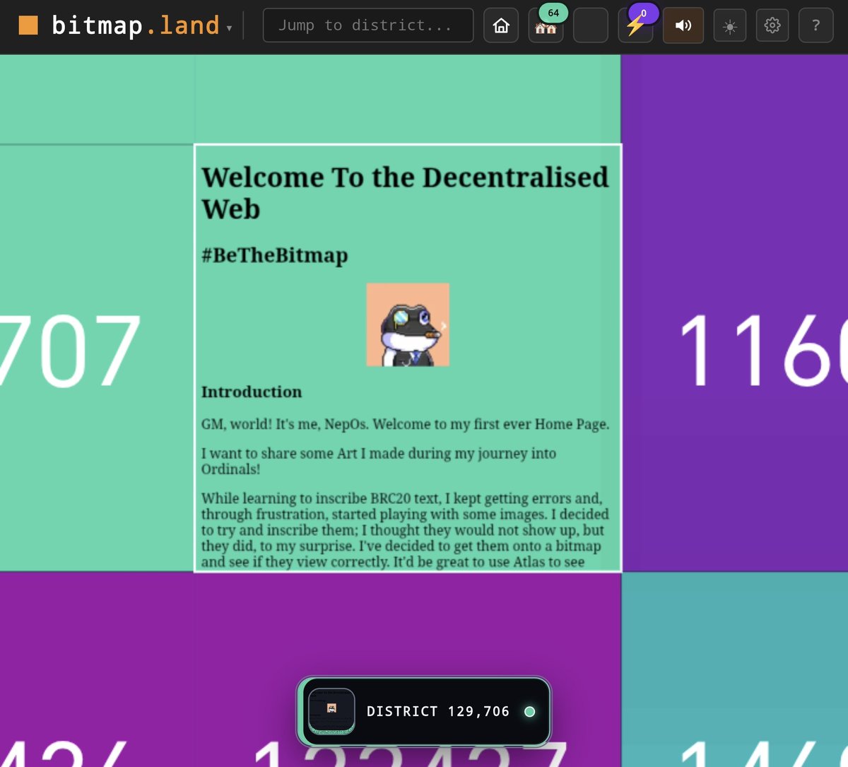 blockamoto's tweet photo. It's nice to finally be able to see and discover what is on the map.

@BankofNFTs 

I've noticed some formatting issues I need to fix too, and I'm planning the next update, which will be Synergy focused. https://t.co/fX1w8slpAf