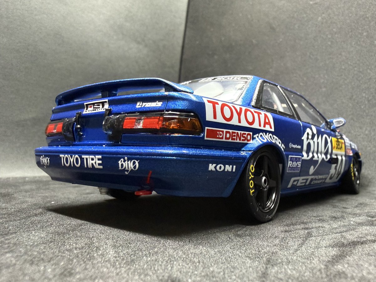 kiyobinbo_1971's tweet photo. #All_That_Competition_Car2026
#プラッツ #nunu #トヨタ #カローラレビン #AE92 '89Spa 24hours完成❗️
突然加工が必要となる箇所もありましたが無事完成
思いの外ベタっとした感じが良い♪
ボンネットピンはケイOfficeさんのもの使用、あとは素組です😃
製作中のいいね、ありがとうございました🙇 https://t.co/xNTkZTXZpH