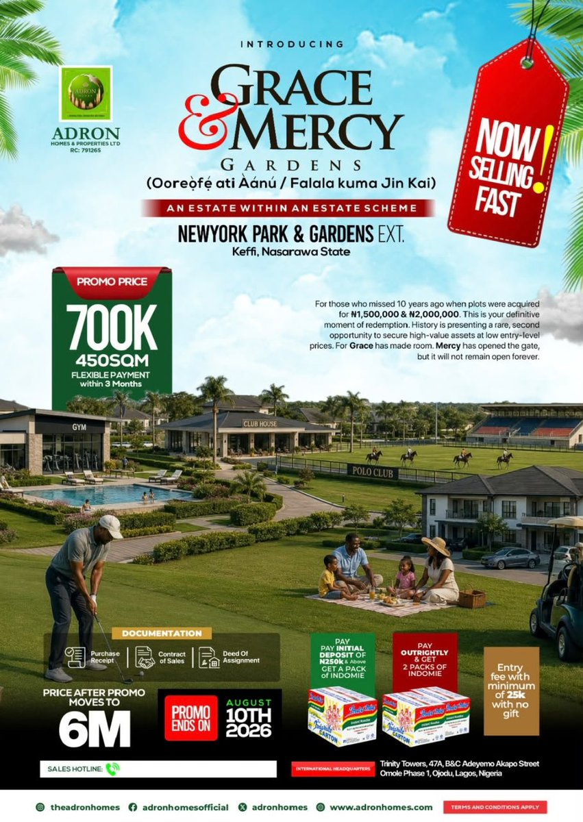 GMAIDSUSTAeb's tweet photo. Have you been looking for land Banking opportunities, Grace and Mercy estate Best product that suit your need. https://t.co/mohXshr7Dd