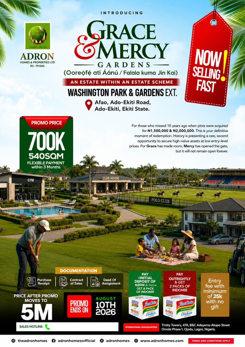 GMAIDSUSTAeb's tweet photo. Have you been looking for land Banking opportunities, Grace and Mercy estate Best product that suit your need. https://t.co/mohXshr7Dd