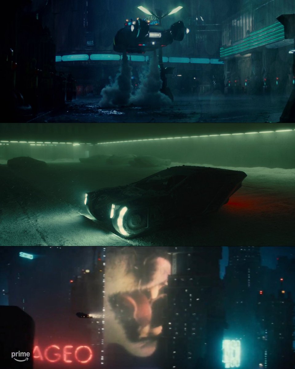 scifried's tweet photo. LA's neon glow with Spinners in Blade Runner movies and (upcoming) series https://t.co/fw04t2lJ39