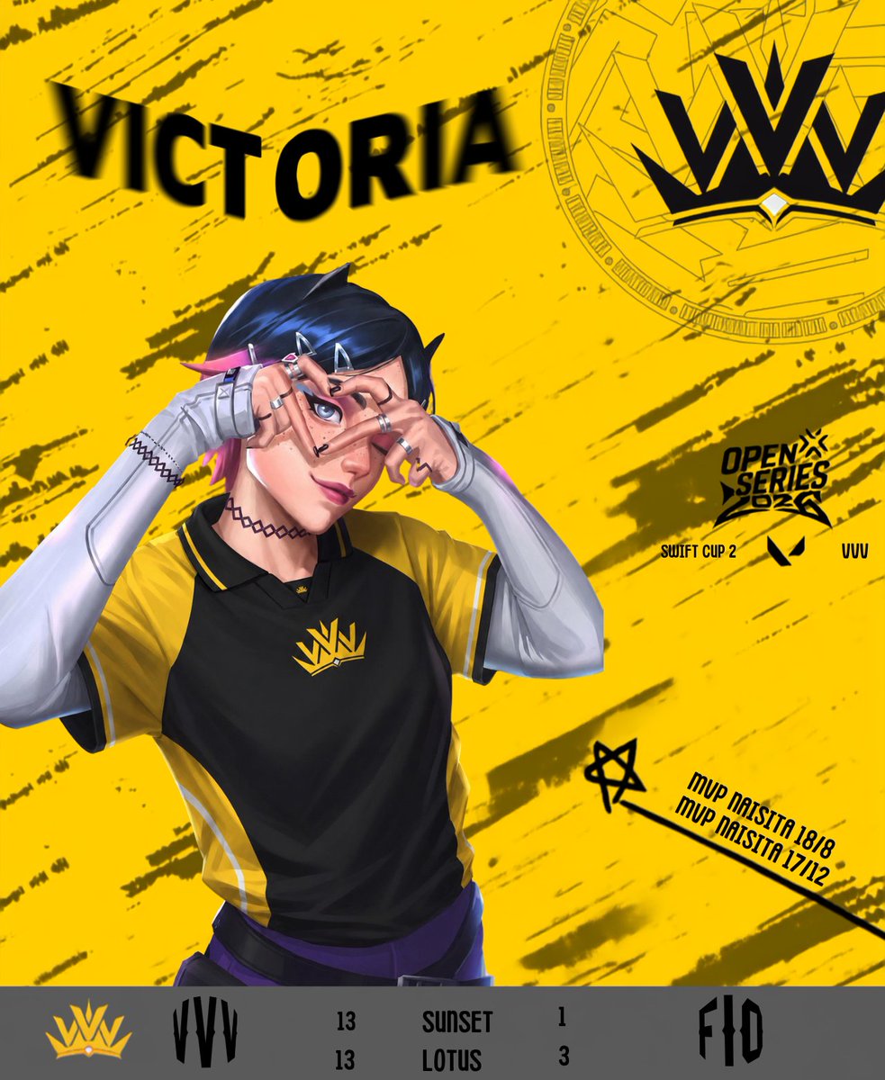 vvv_org's tweet photo. ¡𝙎𝙀𝙂𝙐𝙄𝙈𝙊𝙎!💛🖤 #SwiftCup2

2x0 vs FIORI ¡GGWP! 

🏛 𝐕𝐕𝐕 𝐄𝐬𝐩𝐨𝐫𝐭𝐬 | 𝐕𝐞𝐧𝐢. 𝐕𝐢𝐝𝐢. 𝐕𝐢𝐜𝐢. https://t.co/vcp87EgegM