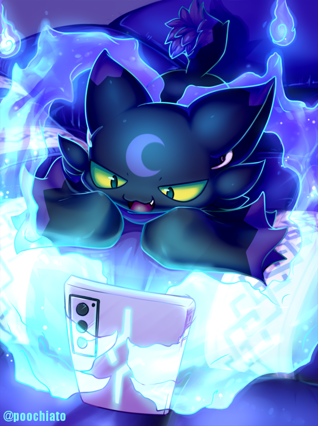poochiato's tweet photo. Now that I'm done binging the hell out of Palworld, decided to do something kind of my favorite little guy, Wispaw. Somehow seems like the kind of pal that would ask if you got games on your phone. https://t.co/QtoGGk5oba