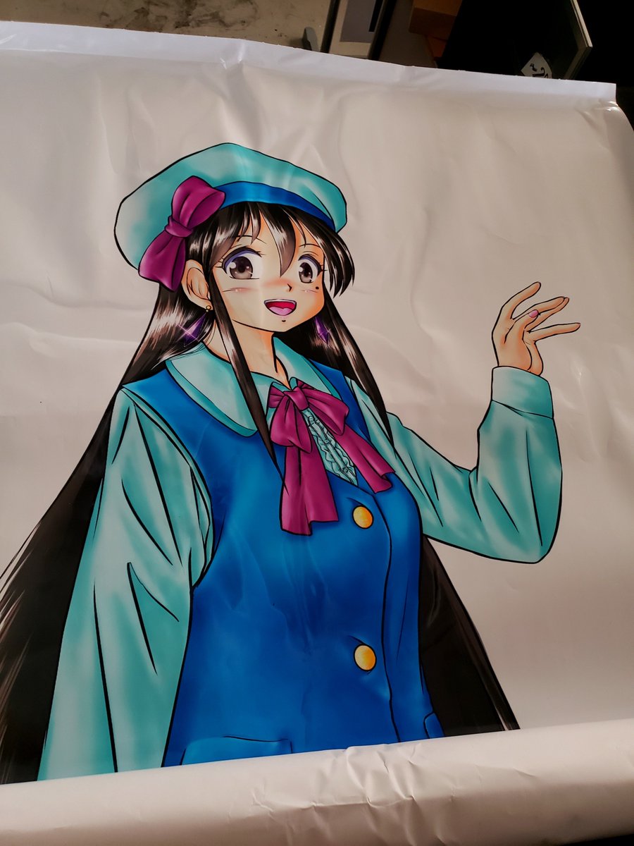 marushio2's tweet photo. 皆様、ご無沙汰しております。
何時も見ていただき、本当に有り難うございます。
#うちの子 #子咲志保 の #等身大 ステッカーシールを作っていただいてたのですが、使用しないまま施設が撤去になってしまい捨てられそうになっていました…
何とか確保していただいたスタッフの方々に本当に感謝!! 救い出せました(^^)d確保!!