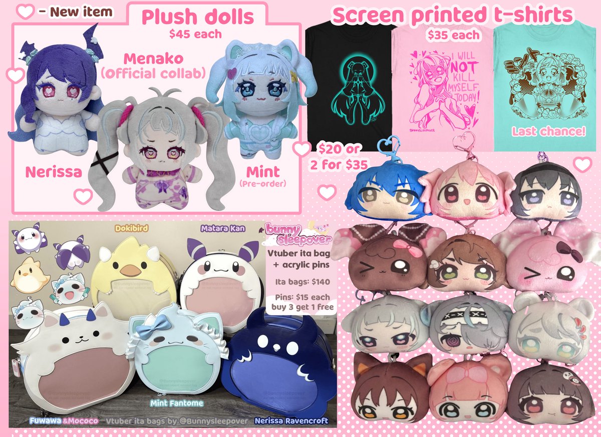 bunnysleepover's tweet photo. OFFKAI CATALOG 🩷 F15 !! 
I also have ALL my Hawaiian shirts S-5XL, a Pia, Pengy, Bri @ cookiebox (signed!), mint mousepad and stickers !! Please come by !! Yay! https://t.co/RBT9528vhg