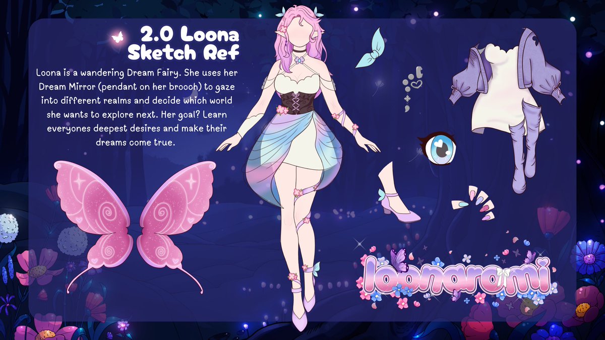 loonaromi's tweet photo. We hit the 2.0 model goal today - thank you all so incredibly much💕

Aaand with that…here’s my 2.0 design reference sketch!

It’s been a long process but I’m truly 1000% happy with how it turned out🥰 https://t.co/XNF88ITjCi
