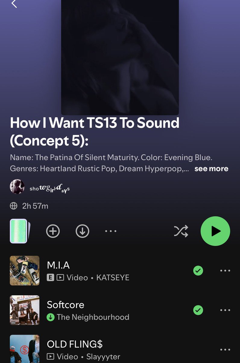 kamisatoswift's tweet photo. these first three songs https://t.co/BWvOezVUdW
