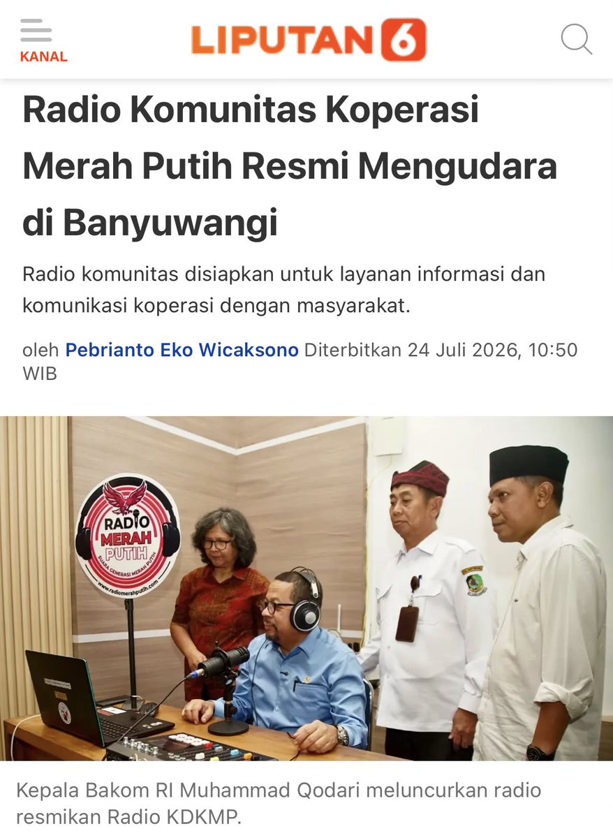 TxtdariHI's tweet photo. Bener2 penasaran sama arah Kopdes ini
1. Calon Manager wajib latsarmil
2. Ngeluncurin Radio Koperasi Merah Putuh

Selanjutnya apa? Arahnya kemana? https://t.co/CAaW0voeer