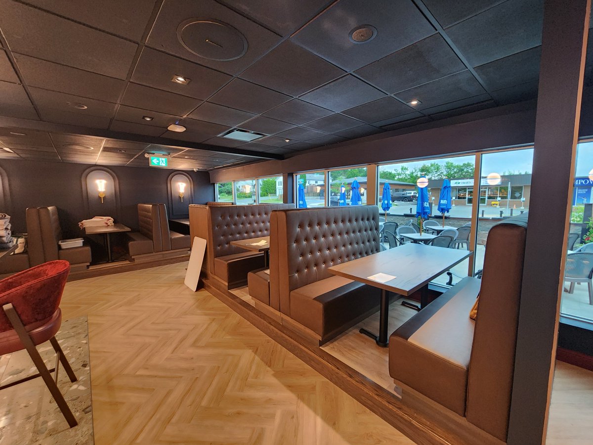 Northwall_Ltd's tweet photo. Mazi By @PMKouzzina is open for business at the former Tony V's on Martindale Rd. #Sudbury bringing their culinary expertise to the South end. We are very proud to be part of this transformation &amp; we wish them great success going forward. #restaurant #construction https://t.co/fDHSQG1Zfg