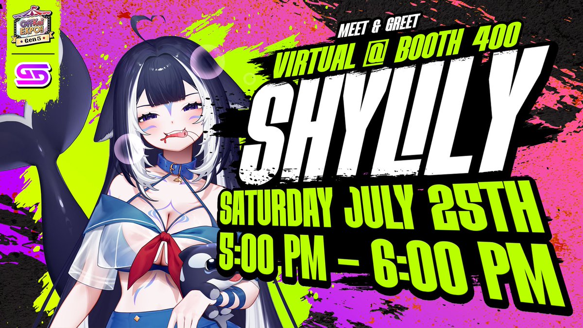 shylilytwitch's tweet photo. AHOY OFFKAI PEOPLE

COME SAY HI 
AT THE @GamerSupps BOOTH 💙

GIVE ME YOUR LOUDEST WOMP ‼️🗣️ https://t.co/w5FwDLGBiH