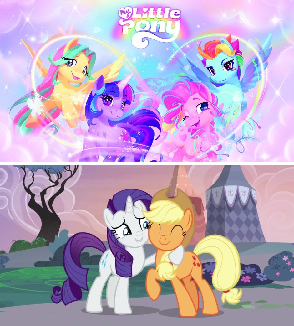 CartoonGal1's tweet photo. Well great and reliving news! Even though they won’t appear at the start of the series, Applejack and Rarity have been confirmed that they will be added in to G6 later 
#mylittlepony https://t.co/6nlf03QMkj