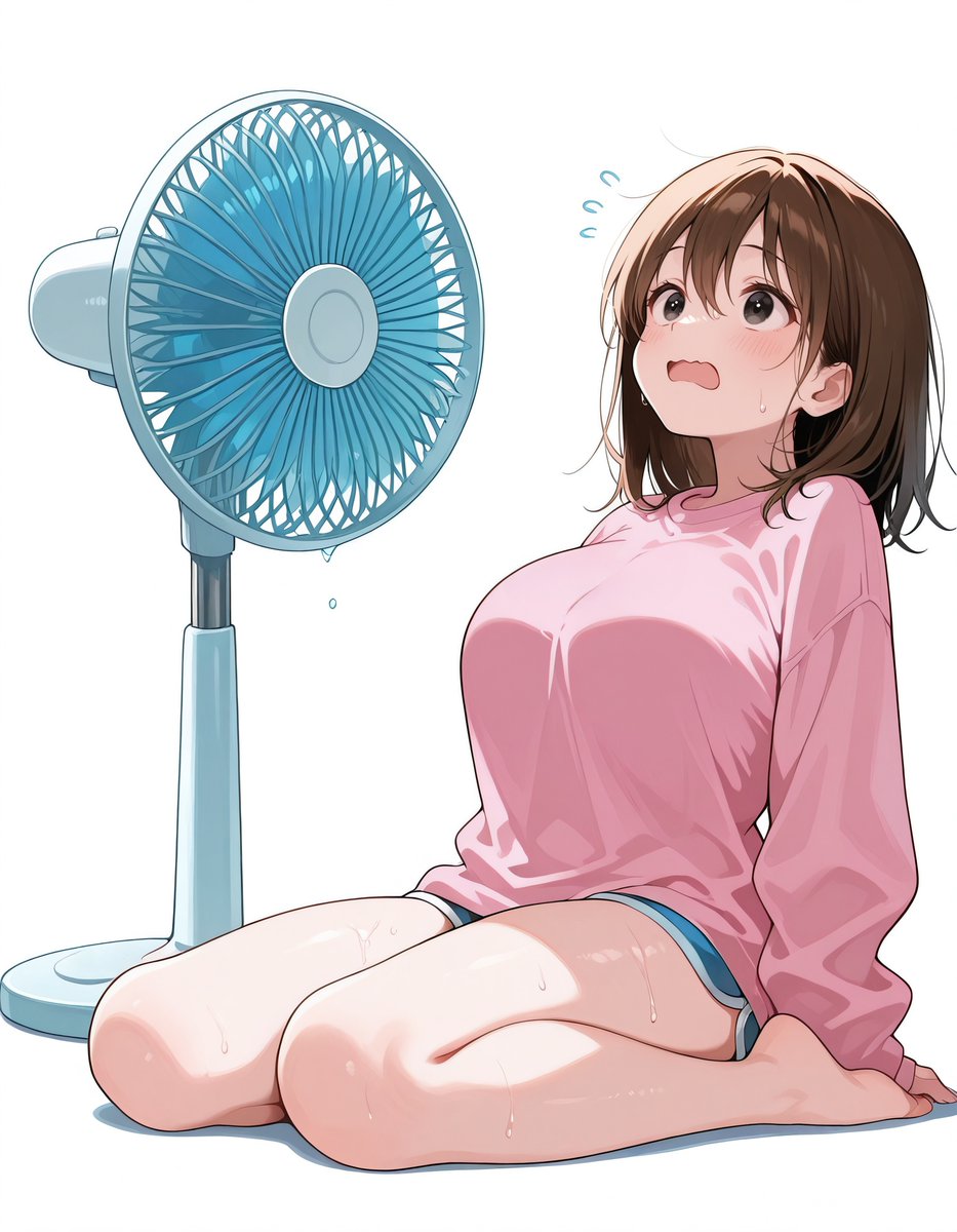 puchi_spring's tweet photo. おはようございます☀
扇風機も汗かくほどの暑さ…ﾂﾗｲ
暑すぎてベッドの上で液体になってます🫠 https://t.co/gz3lZWpP9P