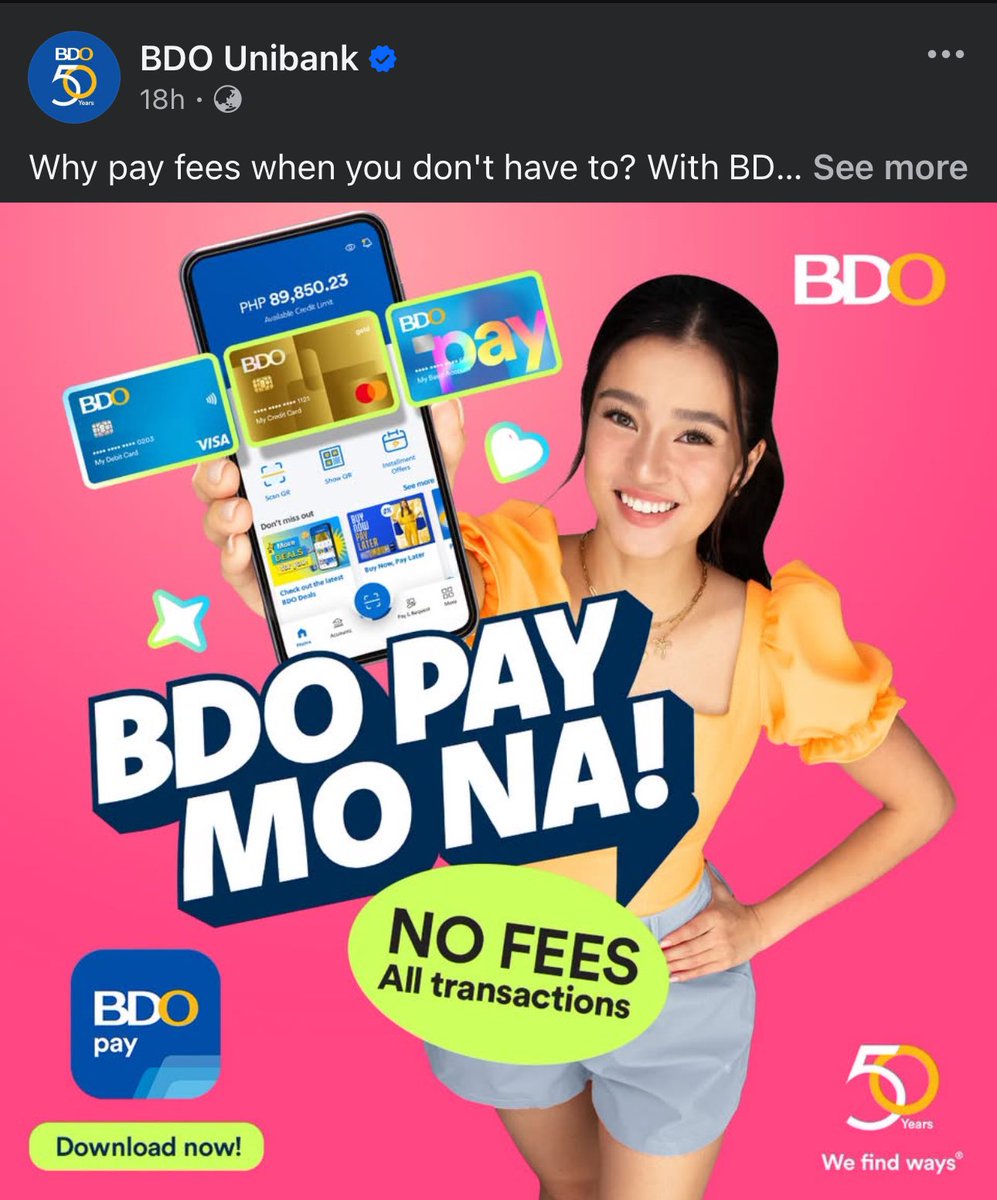 belleybeer's tweet photo. “BDO Pay mo na!” - Belle 💙💛 #BelleMariano https://t.co/ZnoqukbSDN