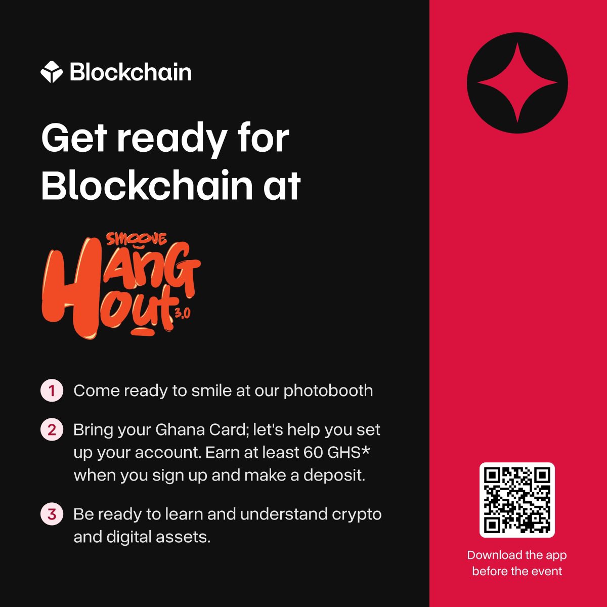 smoove247's tweet photo. Get ready for the ultimate Blockchain experience at Smoove Hangout 3.0! 🚀

See you at #SmooveHangout3! 🔥 #Blockchain #Smoove247 https://t.co/NpViGeDN5D