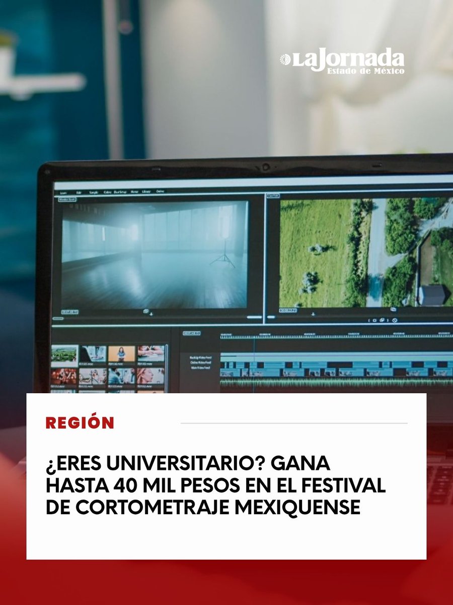 JornadaEdomex's tweet photo. 🎥#Edomex, invitó a estudiantes universitarios de entre 18 y 35 años a participar en el 9.° Festival de Cortometraje “Miradas de las Ciudades Mexiquenses”, certamen que otorgará premios de hasta 40 mil pesos.

https://t.co/tbiS7VSpdC https://t.co/twkENi6UZA