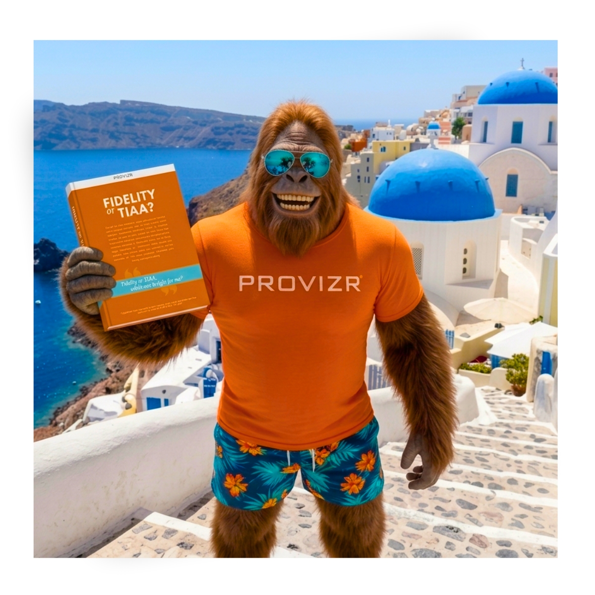 Provizr's tweet photo. Bigfoot reporting from Greece.

Brought the Provizr Fidelity vs. TIAA Guide along for the trip, because even on vacation I enjoy a good side-by-side comparison. 
Download the guide: https://t.co/5eYBSkxo6W https://t.co/yDGpB8b9Me