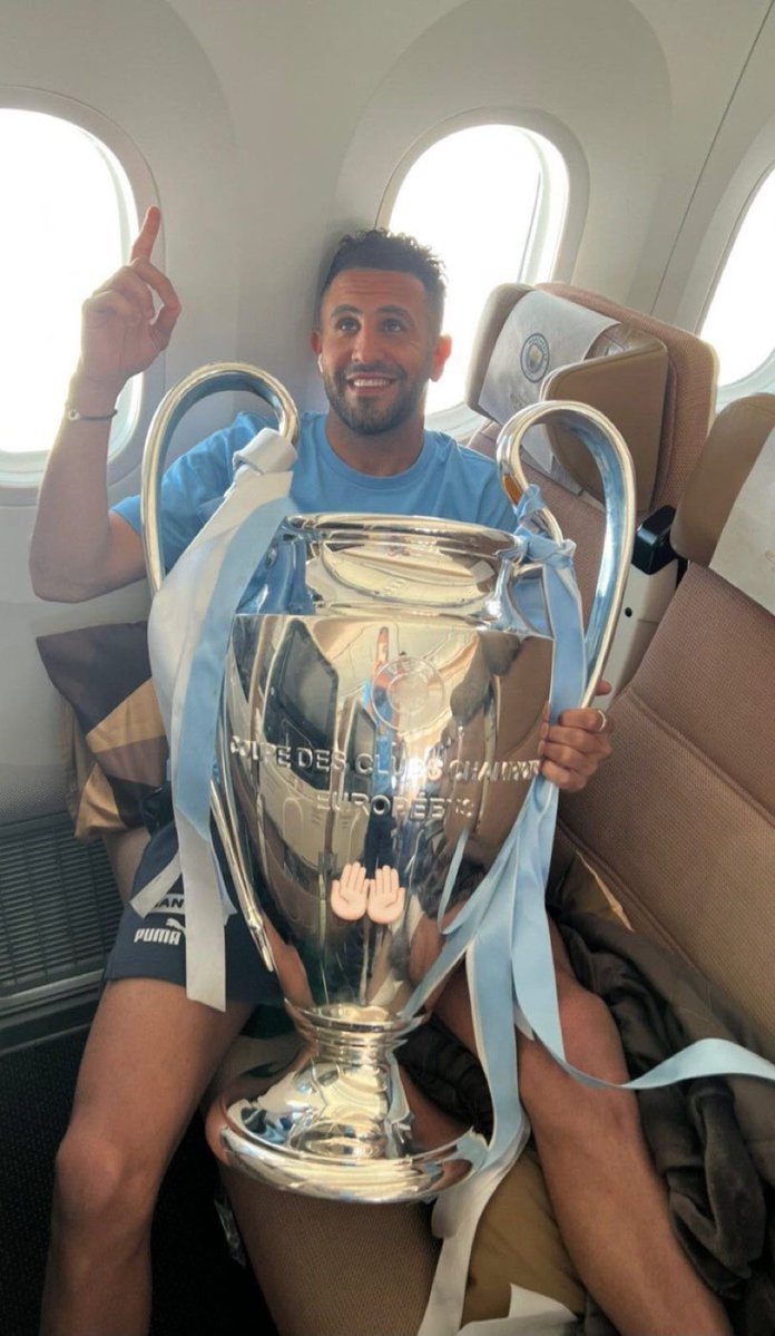 Priceless_MCI's tweet photo. “if you want to go higher, l don't see anything higher than Manchester City” 

~ Riyad Mahrez https://t.co/TFYqY7FEma