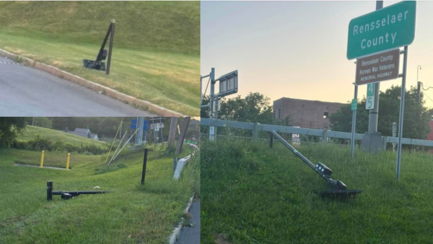 OrwellDay's tweet photo. Troy (NY) Police investigating after three #Flock cameras destroyed https://t.co/W6jfOpCTFH