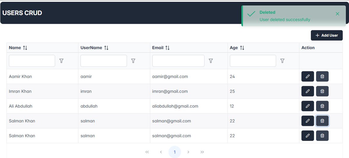 rali_abdullah's tweet photo. Practicing React with a CRUD project  
Learning state management and data handling
#React #UsersCrud https://t.co/776Jl3c09l
