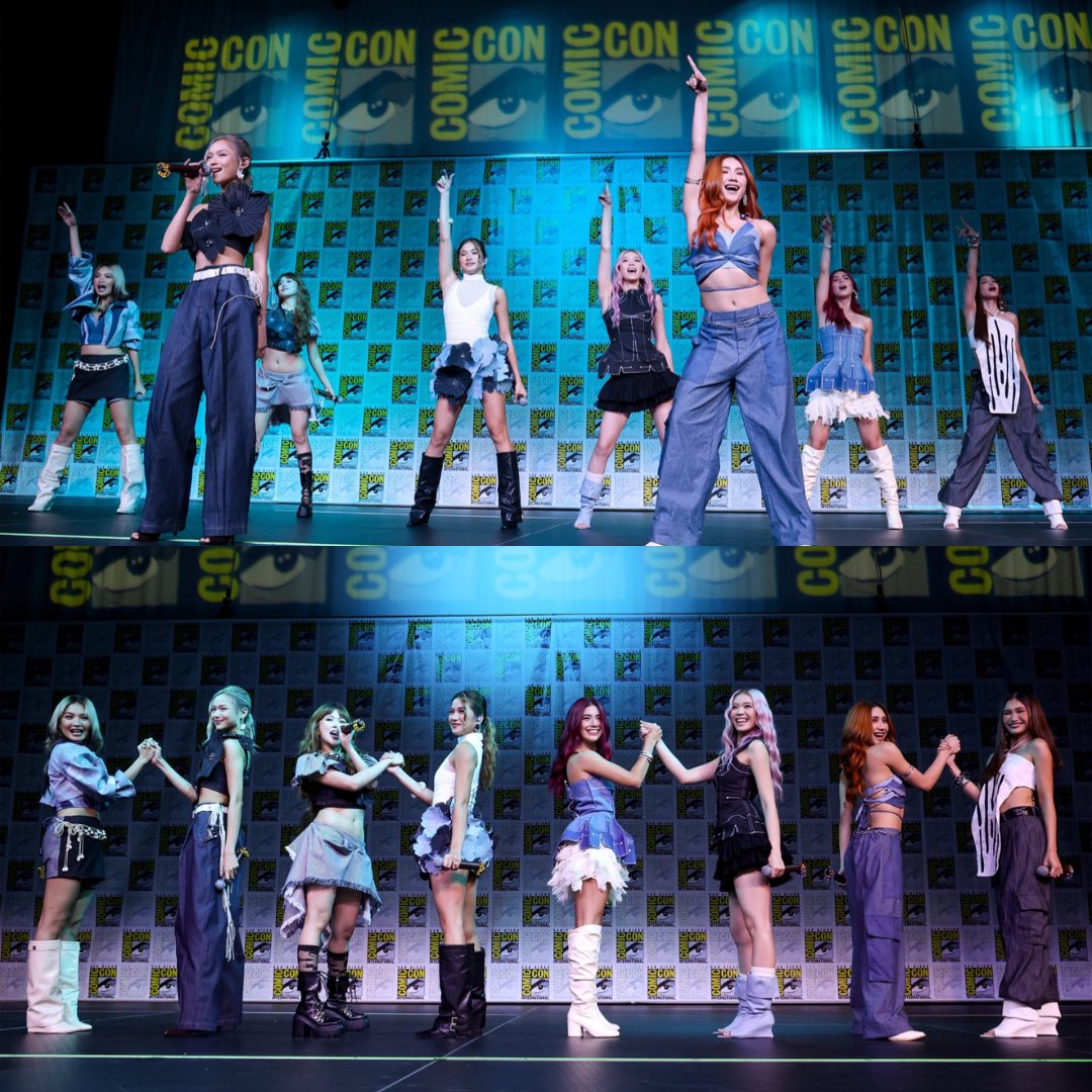 nearorfarrr's tweet photo. you can literally feel the confidence through these photos. heads held high, smiles that say "we made it," and a stage they were always meant to stand on. so proud of you, bini. https://t.co/sEPcmW7SpG
