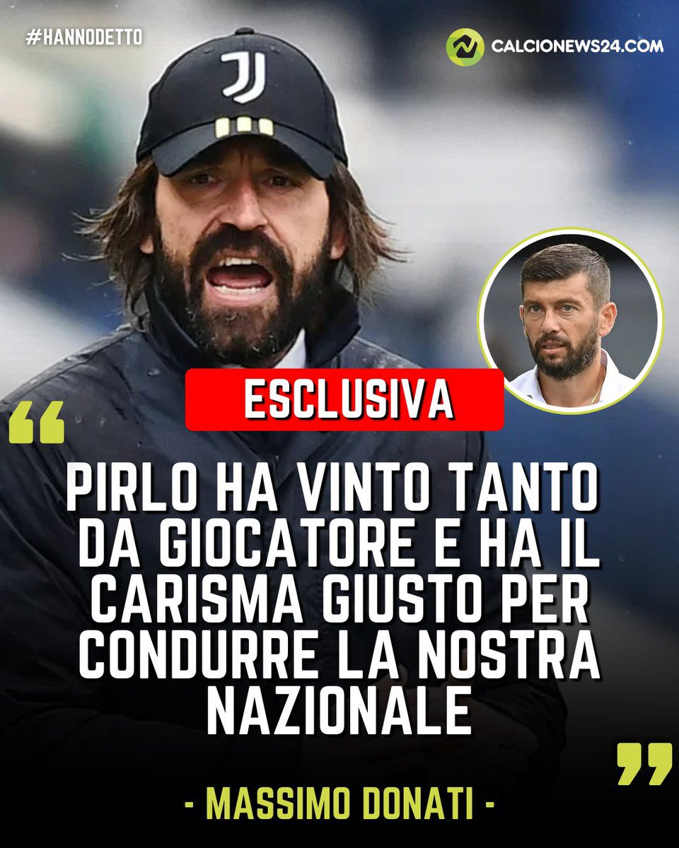 CalcioNews24's tweet photo. 🔴 Massimo #Donati in ESCLUSIVA a #Calcionews24 sull’approdo di Andrea #Pirlo sulla panchina della Nazionale italiana 🇮🇹
‼️ “Avrà bisogno del sostegno di tutti fin dall’ inizio, e avere persone come Maldini e Leonardo a fianco è un plus importante”
Siete d’accordo? ⬇️ https://t.co/9rHA5w1Kmx