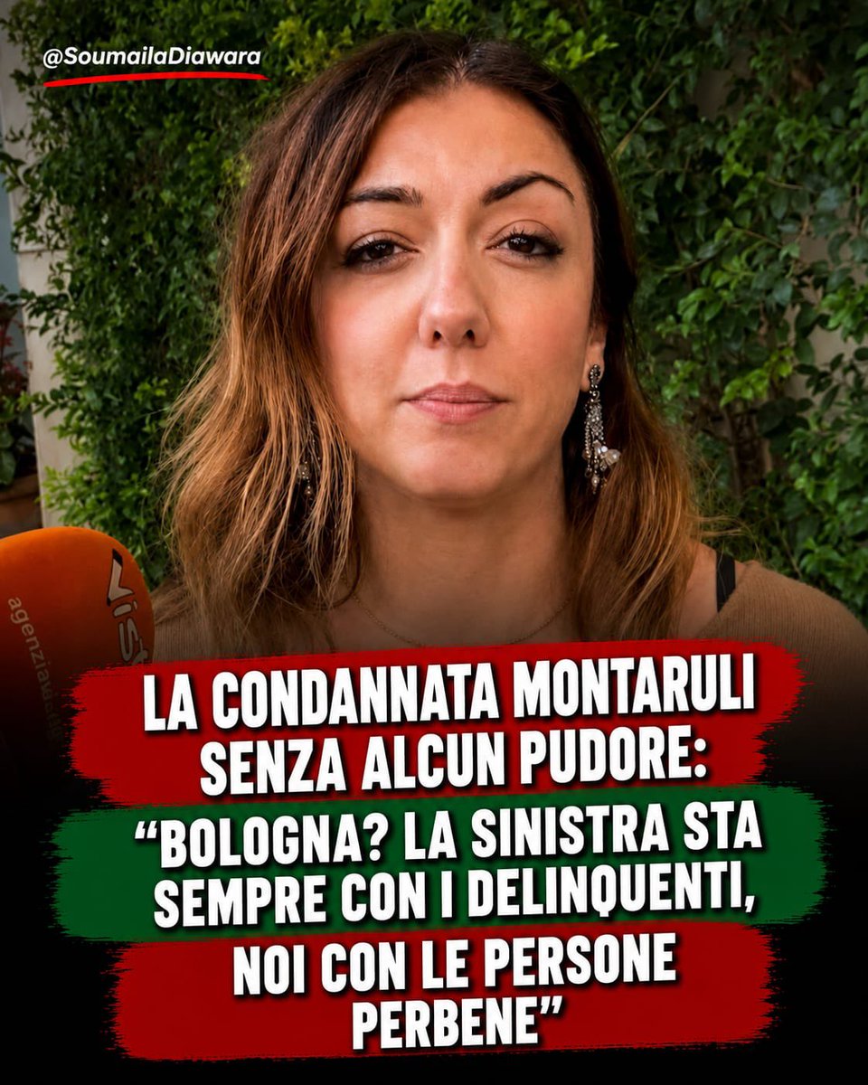 soumi_ds's tweet photo. La lezione di legalità secondo Fratelli d’Italia: a impartirla arriva Augusta Montaruli.

Dopo gli scontri di Bologna, Fratelli d’Italia sceglie di affidare la propria narrazione sulla “legalità” ad Augusta Montaruli. Una scelta che fa discutere, considerando il suo passato giudiziario: la deputata è stata condannata in via definitiva a un anno e sei mesi per peculato nell’ambito dell’inchiesta sui rimborsi del Consiglio regionale del Piemonte.

Eppure è proprio lei a presentarsi davanti alle telecamere per spiegare agli italiani chi starebbe dalla parte giusta e chi da quella sbagliata, accusando la sinistra di difendere “chi delinque” e rivendicando per Fratelli d’Italia il ruolo di garante delle “persone perbene”.

Una dichiarazione che appare quantomeno paradossale. Perché mentre il partito si erge a giudice della morale pubblica, sceglie come portavoce una persona che porta sulle spalle una condanna definitiva per l’utilizzo improprio di denaro pubblico.

Nella vicenda dei rimborsi regionali finirono sotto accusa diverse spese considerate non attinenti all’attività istituzionale, tra cui articoli di lusso, accessori, prodotti personali e altri acquisti.

Il punto non è negare a nessuno il diritto di esprimersi o di aver scontato le conseguenze delle proprie responsabilità. Il punto è la contraddizione politica: un partito che ogni giorno parla di ordine, rigore e rispetto delle regole dovrebbe spiegare perché affida proprio a una figura condannata per peculato il compito di impartire lezioni di integrità agli altri.

La legalità non può essere uno slogan da usare contro gli avversari politici e dimenticare quando riguarda la propria parte. La credibilità si costruisce con coerenza, non con doppi pesi e doppie misure.

Quando si pretende di dare patenti di moralità agli altri, bisognerebbe prima essere certi che il proprio passato non presenti troppe ombre.
