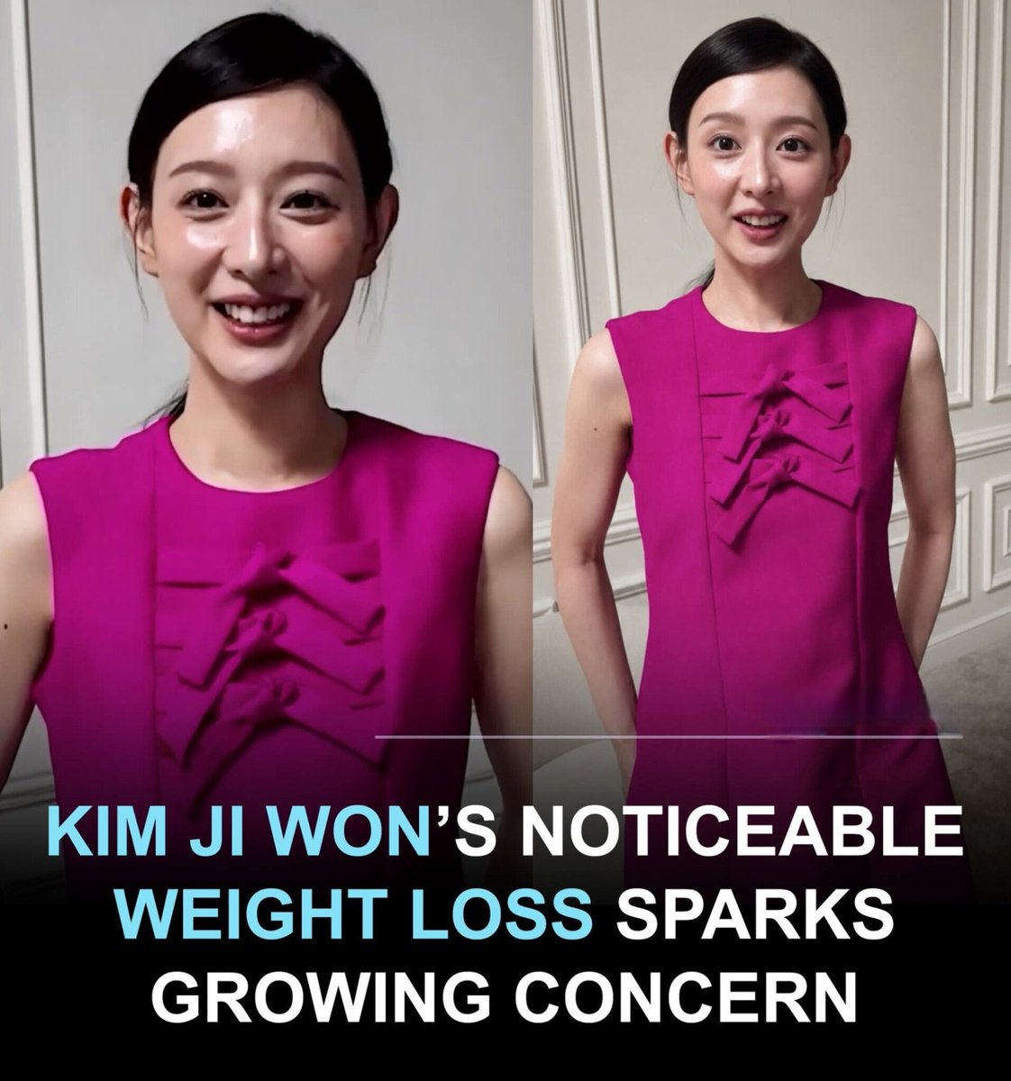 pisky87863's tweet photo. Kim Ji Won's dramatic weight loss has netizens seriously concerned 🥹

Kim Ji Won’s visibly slimmer appearance is again drawing concern following the release of her Allure Korea July 2026 pictorial. While the actress earned praise for her elegant transformation, fans noticed her sharper features and less-full cheeks, prompting messages hoping she is healthy.

Concern first intensified in March when Vogue Hong Kong shared footage of Kim Ji Won attending Bulgari’s Eclectica event in Milan. Some viewers said she appeared almost unrecognizable, although others noted that styling, lighting and camera angles may have exaggerated the difference.

Kim Ji won previously revealed that she carefully managed her diet for approximately a year while preparing for Queen of Tears. However, neither Kim Ji Won nor her agency has connected her latest appearance to illness, extreme dieting or her upcoming SBS drama Doctor X. Without an official explanation, health claims remain speculation—but fans’ message is consistent: her well-being matters most.

#KimJiWon