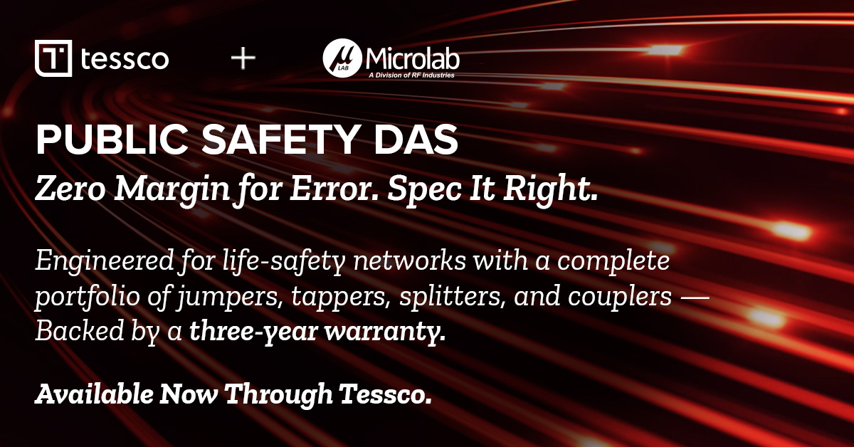TesscoTech's tweet photo. When every second counts, every DAS component matters. Trust the Public Safety Series from Microlab for reliable, AHJ-ready jumpers, splitters, tappers, and couplers engineered to keep first responders connected when it matters most.

🛒 https://t.co/xTGhaZ43ST https://t.co/HW7UeCMw40