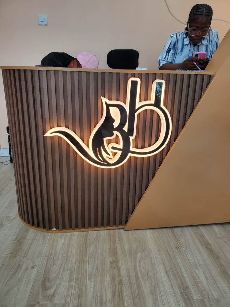 ArtsTerry90529's tweet photo. "A logo on the wall is decoration. A backlit acrylic sign like this is a statement.

 Which one does your brand have?" https://t.co/deUugATAud