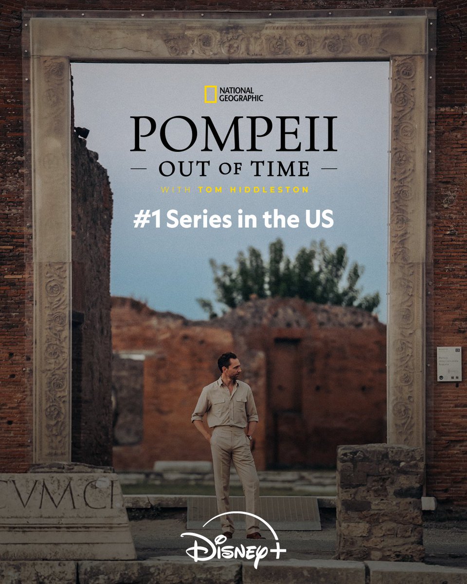 NatGeoTV's tweet photo. Rome wasn't built in a day. This No. 1 spot happened overnight.

#PompeiiOutOfTime with Tom Hiddleston is now streaming on @DisneyPlus and @hulu. https://t.co/2cjZ7FVp12