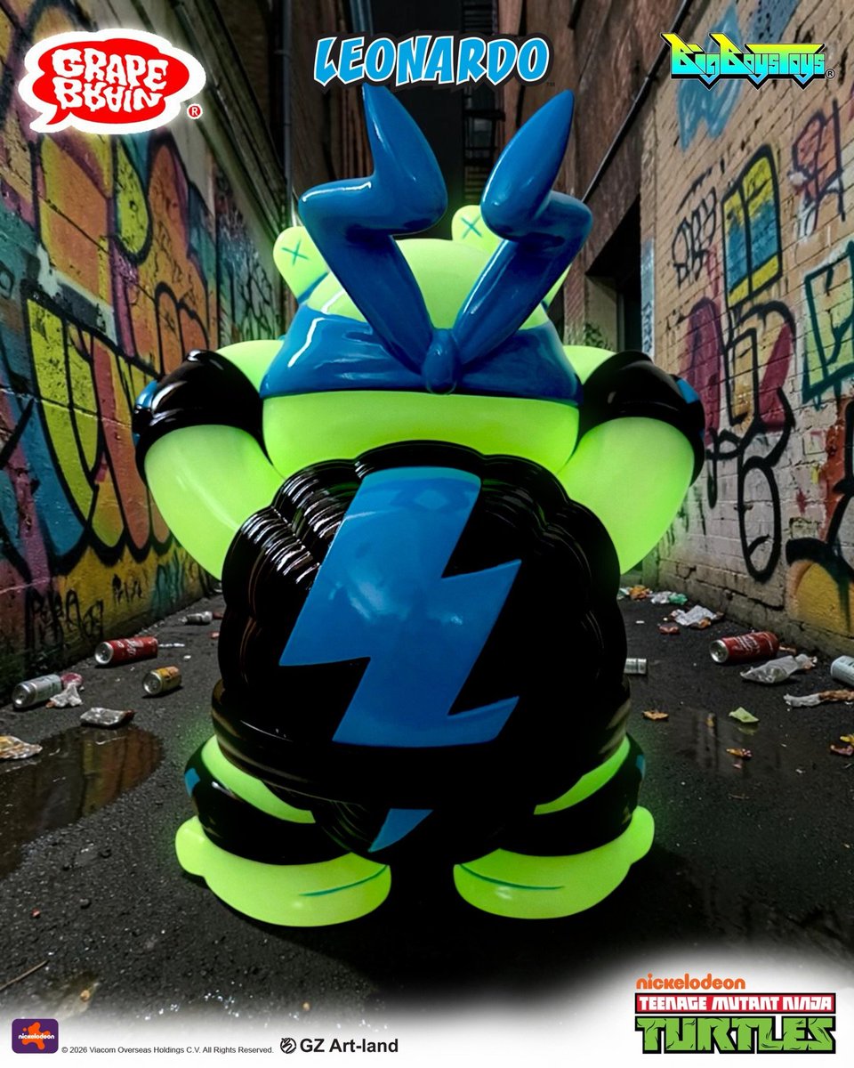 【g-rap】big brothers productions 新品未使用 via BigBoysToys HK TMNT x Grape Brain Leonardo GID Limited Edition