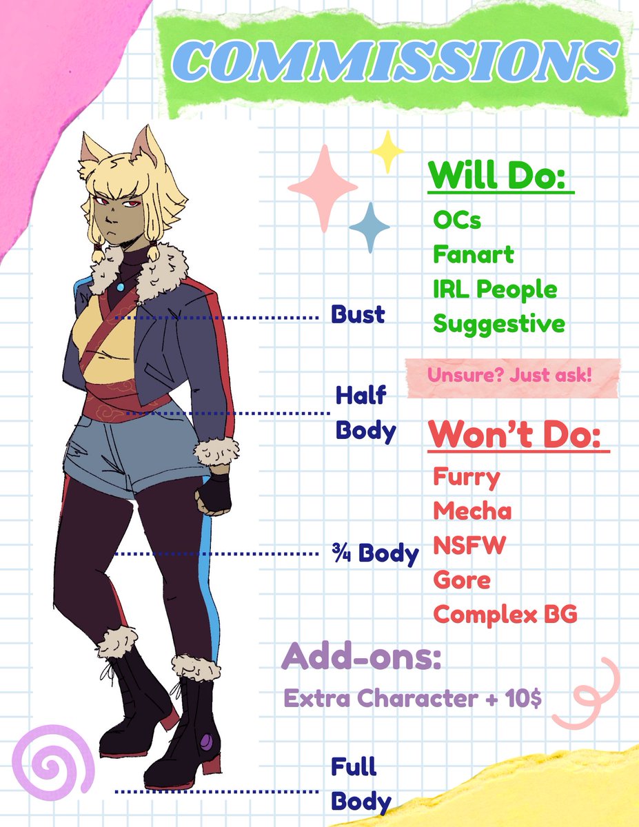 starredfishing's tweet photo. hello!! i am unemployed orz so my c0mms are open! pls dm me for more information if interested :] payment thru paypal only https://t.co/3k9pAfZEcY
