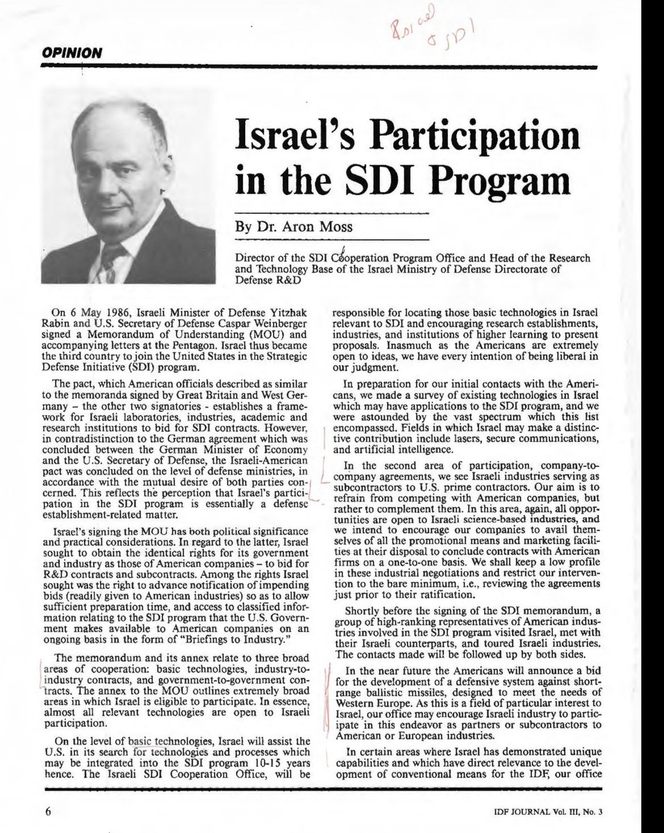 thedreydossier's tweet photo. While researching Section 219 of the U.S./Israel/military/tech integration for a video, I stumbled across a fascinating and strangely familiar collection of documents from the 1980s... the real Star Wars prequel, as it turns out, lives in a Reagan Library dossier. 

 It’s mostly a collection of clippings, documenting Israel’s entry into Reagan’s Strategic Defense Initiative(SDI) through joint research, missile-defense contracts, and tours of Israeli defense companies. While  mockingly referred to by media as the “Star Wars project”, the parallels with today are difficult to miss.

It even features a special shout-out to Israel’s [then] Minister of defense, Yitzhak Rabin, who has since become a muse for Tel Aviv’s [current] Sith Lord, Benjamin Netanyahu & inspired the name behind Larry Ellison’s cat, Yitzhak.  

Which seems healthy. 

Now, four decades later, Congress is back at it; only this time has traded space mirrors and Star Wars for data fusion and Stargate LLC. 

Read the prequel before the ‘Empire Strikes Back’: [https://t.co/8oygPdx7oH]