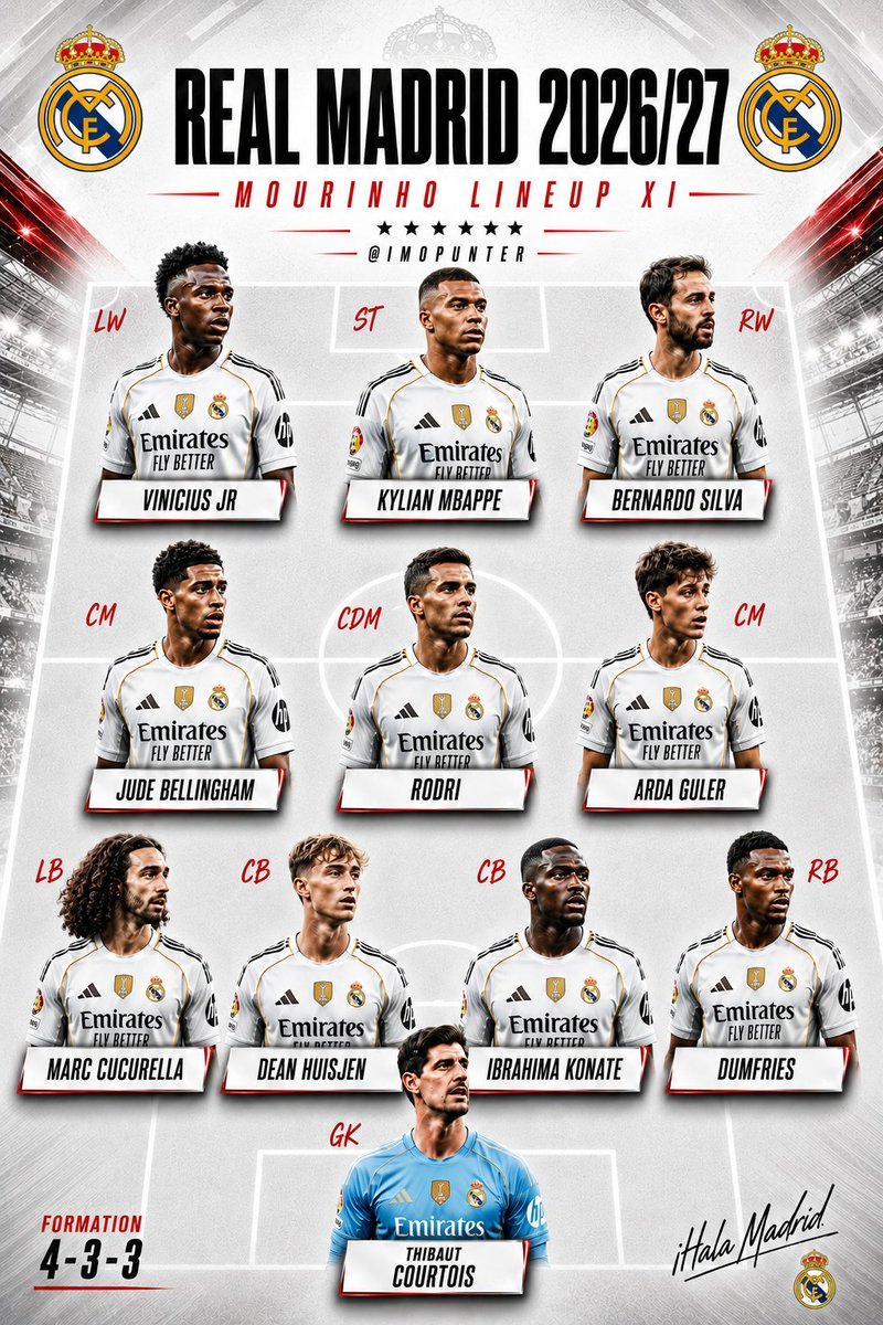ImoPunter's tweet photo. This Lineup XI will win us the Treble 
with Mourinho next season.🔥   

Are you convinced, Chat?!📷🤯 https://t.co/leDUZWvjht