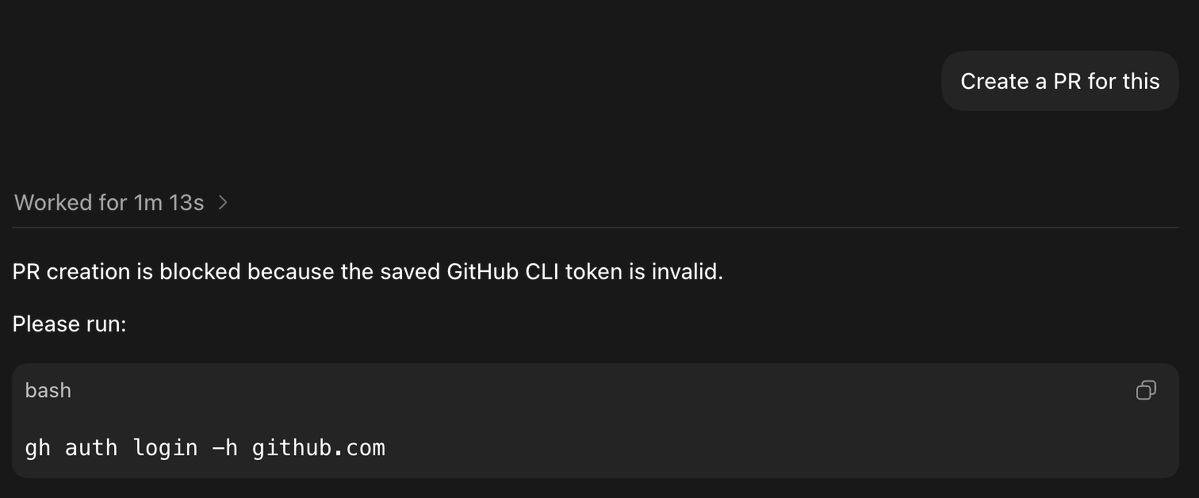 makeavish11's tweet photo. In Approve for me mode gh requires relogin again and again. Not an issue with full permissions.
@thsottiaux https://t.co/3d2zgGGmQu
