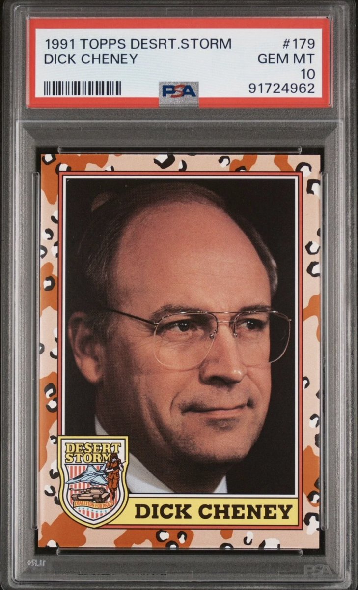 Thonkermk's tweet photo. Thinking about picking up one of these having a PSA 10 of a government official that shot somebody in the face and had them apologize for it is a gem. https://t.co/AzxCFP4AGW