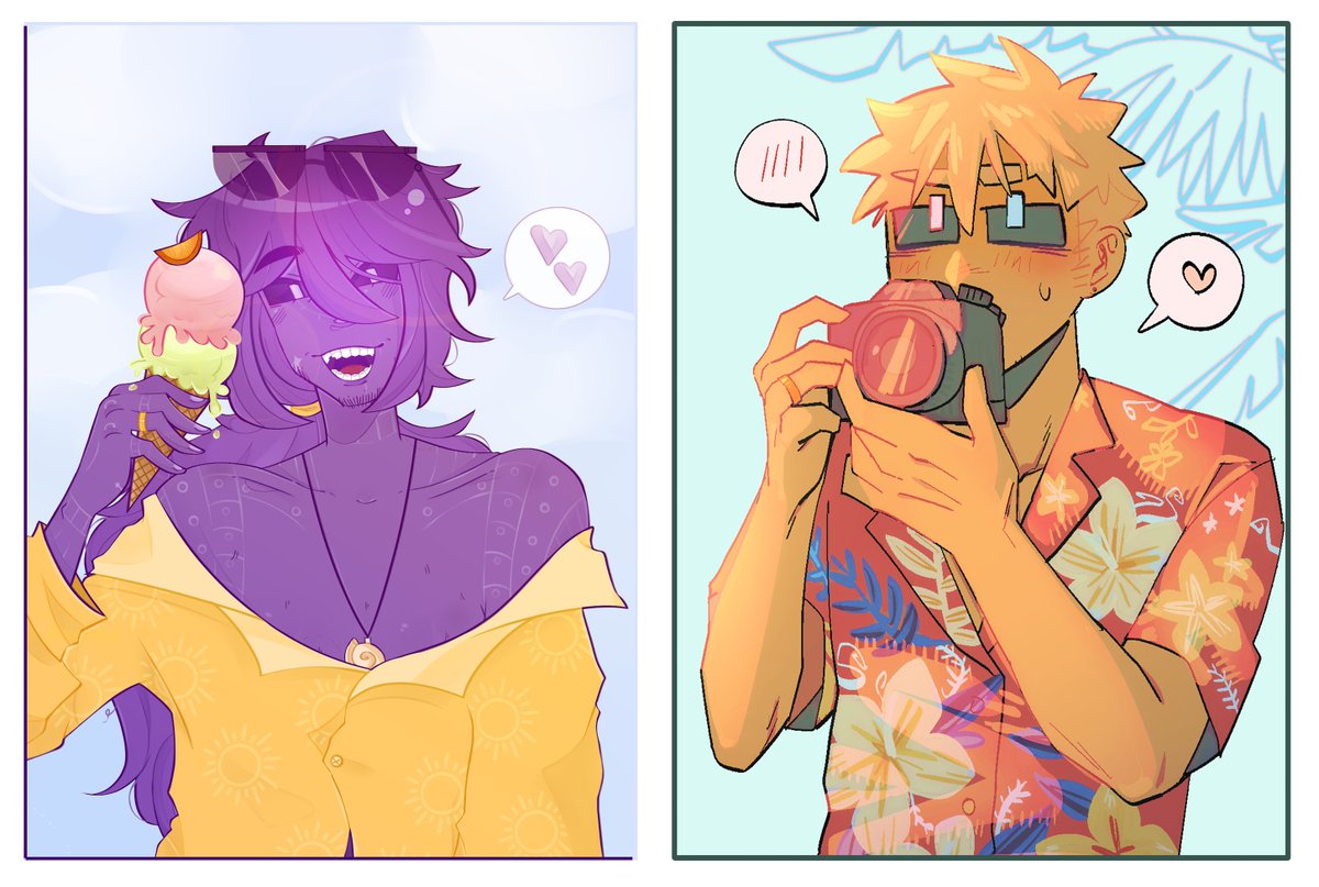 Xelinue_'s tweet photo. "Beautiful view" 

 summer collaboration with a sweet sweeettt @gomi_75194 !! <3

#davesport #dsaf #jackkennedy #davemiller https://t.co/MwSajUJ5sa