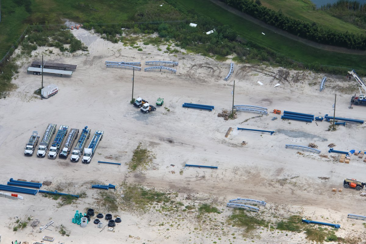 bioreconstruct's tweet photo. Aerial photos of the remaining track and components staged for the assembly of Fast &amp; Furious Hollywood Drift. https://t.co/RlN2E0kuyw